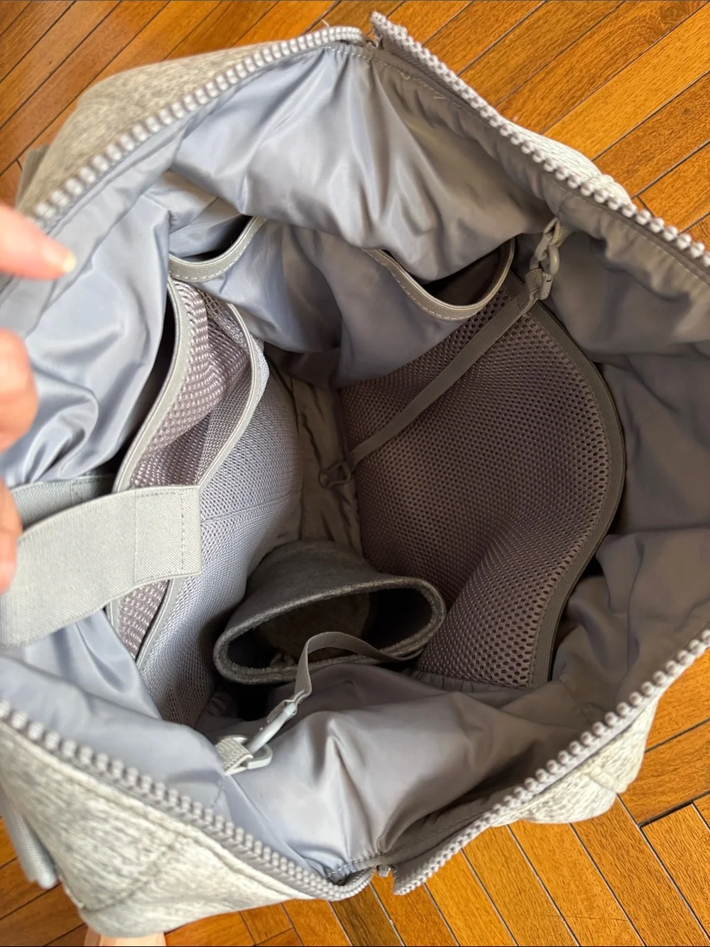 Dagne Dover Heather Grey Neoprene Backpack
